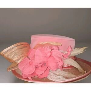 Nwt Hot Pink Derby Baby Shower Church Special Occasion Sun Hat